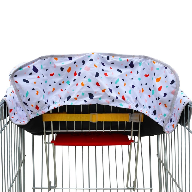 Gowraps 2-in-1 Shopping Cart and High Chair Cover-Grocery Cart Cover for Babies Toddlers Infants Resturant Highchair Cover-Padded Folds to Portable Pouch for Baby Boy Girl (Art) - Image 5